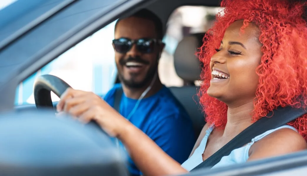 Man and woman in car 