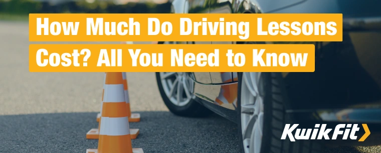 A dark learner car is parked next to traffic cones during a manoeuvres practice.