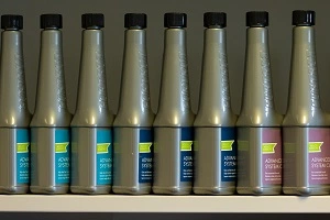 Engine treatment products on shelf